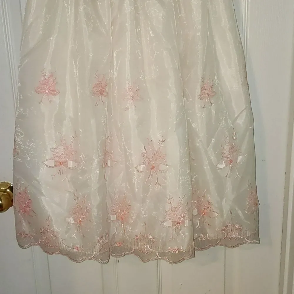 Butterflyxc Inc boutique pink and white  dress Sz
